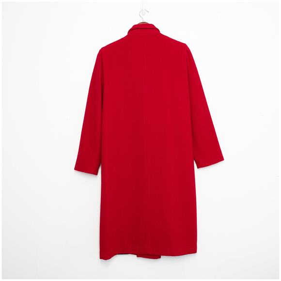 VTG Projections Ltd Double Breasted Wool Coat Classic Tailored Red Made USA M/L - Picture 2 of 9